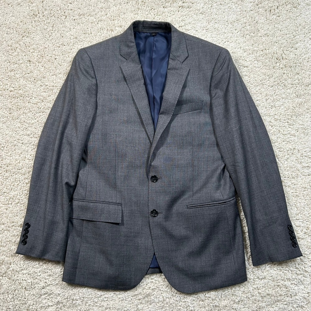 J.Crew Ludlow Blazer 38S Grey Tollegno 1900 Italian Wool Suit Jacket Two Button